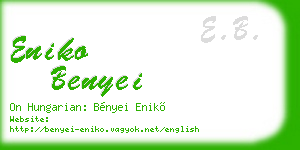 eniko benyei business card